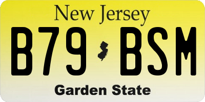 NJ license plate B79BSM