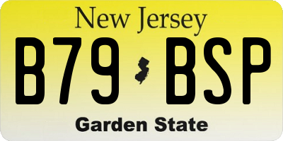 NJ license plate B79BSP