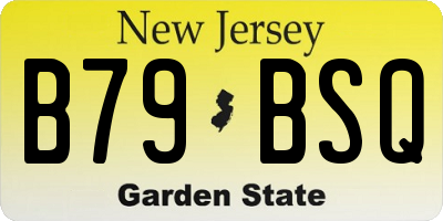NJ license plate B79BSQ
