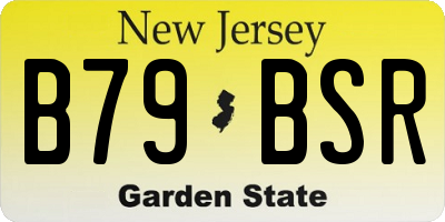 NJ license plate B79BSR