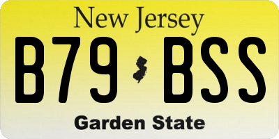 NJ license plate B79BSS
