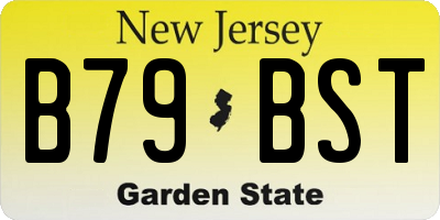 NJ license plate B79BST