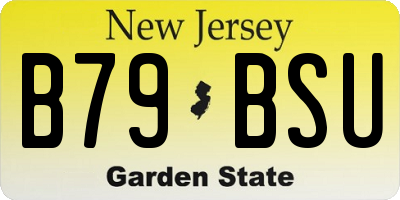 NJ license plate B79BSU