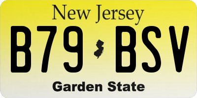 NJ license plate B79BSV