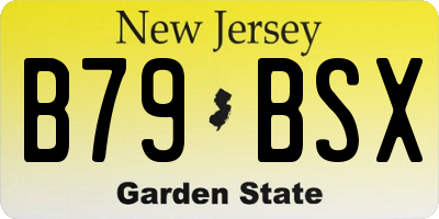 NJ license plate B79BSX