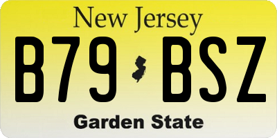 NJ license plate B79BSZ