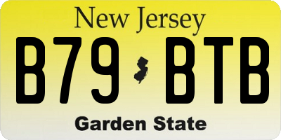 NJ license plate B79BTB