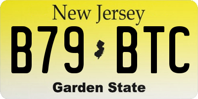 NJ license plate B79BTC