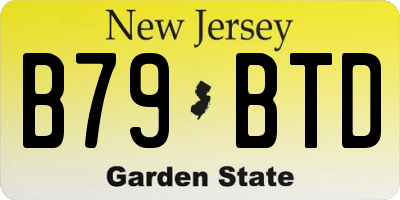 NJ license plate B79BTD