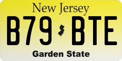 NJ license plate B79BTE