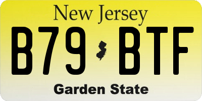 NJ license plate B79BTF