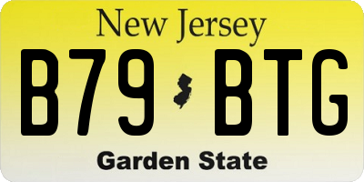 NJ license plate B79BTG