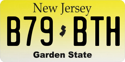NJ license plate B79BTH