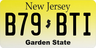 NJ license plate B79BTI
