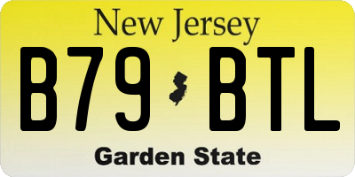 NJ license plate B79BTL