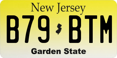 NJ license plate B79BTM