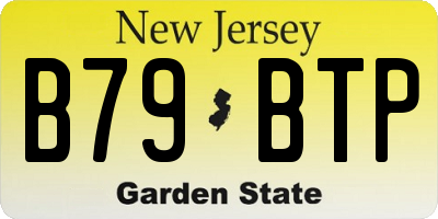 NJ license plate B79BTP
