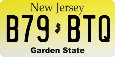NJ license plate B79BTQ