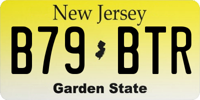 NJ license plate B79BTR