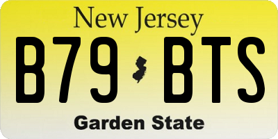 NJ license plate B79BTS