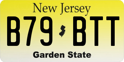 NJ license plate B79BTT