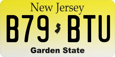 NJ license plate B79BTU