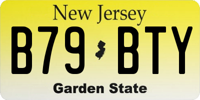 NJ license plate B79BTY