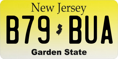 NJ license plate B79BUA