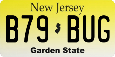 NJ license plate B79BUG