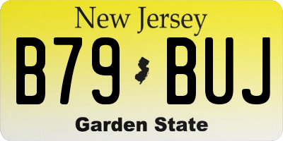 NJ license plate B79BUJ