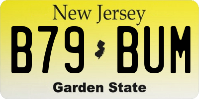 NJ license plate B79BUM