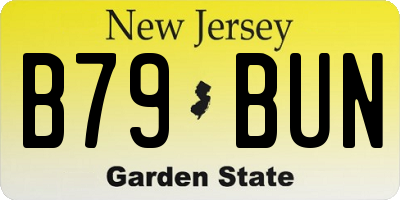 NJ license plate B79BUN