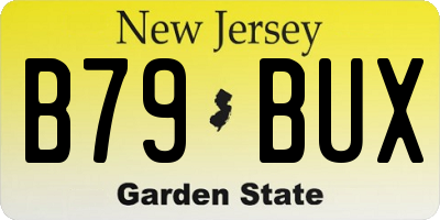 NJ license plate B79BUX