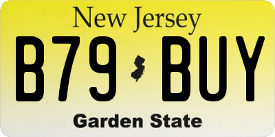 NJ license plate B79BUY