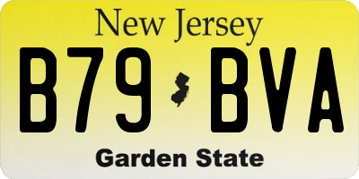 NJ license plate B79BVA
