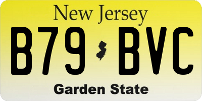 NJ license plate B79BVC