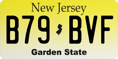 NJ license plate B79BVF