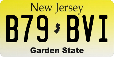 NJ license plate B79BVI