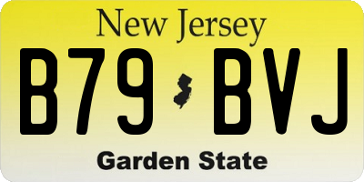 NJ license plate B79BVJ