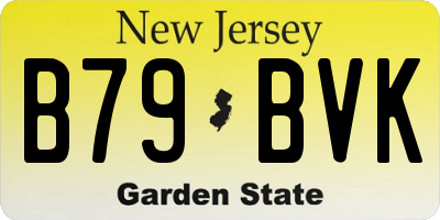 NJ license plate B79BVK