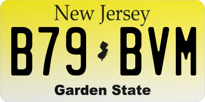 NJ license plate B79BVM