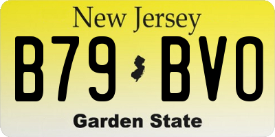 NJ license plate B79BVO