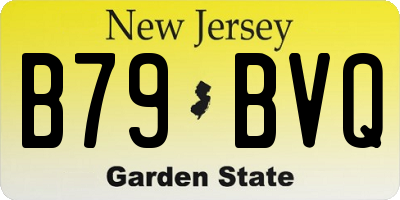 NJ license plate B79BVQ