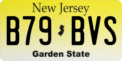 NJ license plate B79BVS