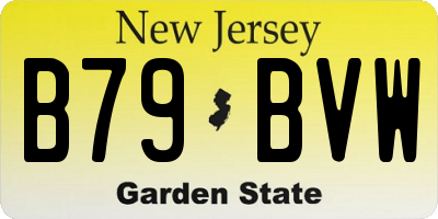 NJ license plate B79BVW
