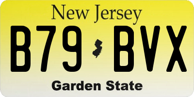 NJ license plate B79BVX