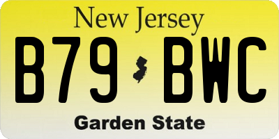 NJ license plate B79BWC