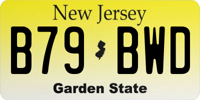 NJ license plate B79BWD