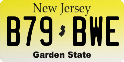 NJ license plate B79BWE