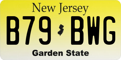 NJ license plate B79BWG